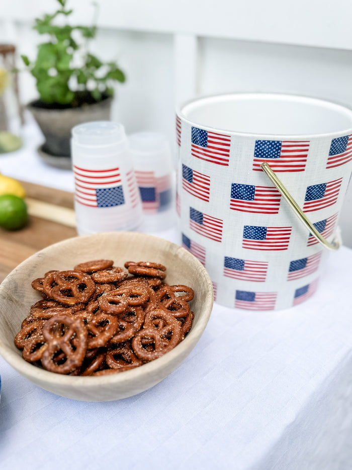 American Flag Ice Bucket Set