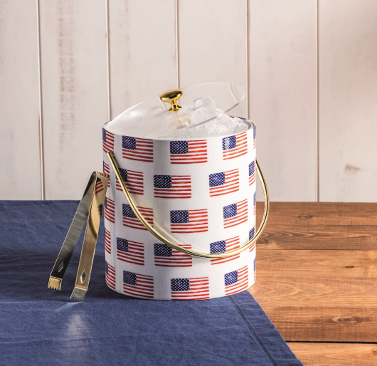 American Flag Ice Bucket Set