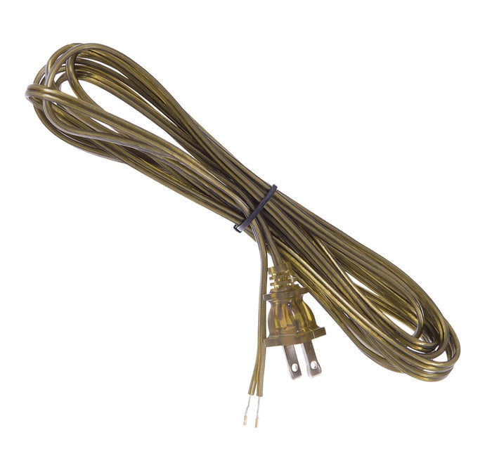 Antique Brass Color, 18/2 Plastic Covered Lamp Cord - Wire Sets, CHOICE OF 3 LENGTHS