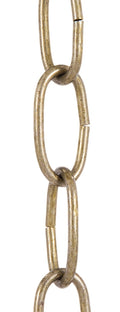 Antique Brass Finish, 10 Gauge Oval Steel Chain