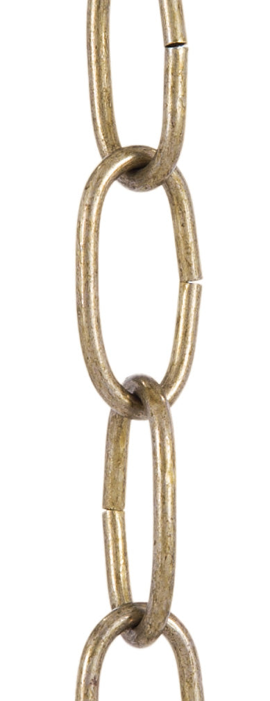 Antique Brass Finish, 10 Gauge Oval Steel Chain