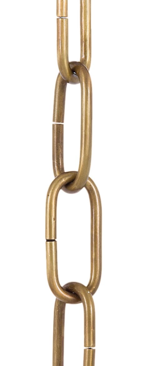 Antique Brass Finish 8 Gauge Straight Sided Oval Brass Lamp Chain