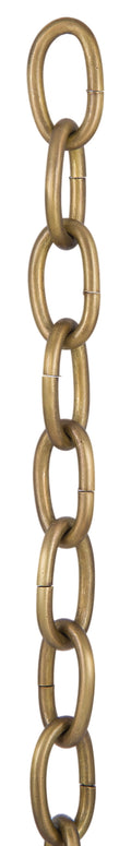 Antique Brass Finish, Large Loop 5 Gauge Oval Brass Lamp Chain
