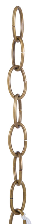 Antique Brass Finish, Large Loop 8 Gauge Oval Brass Lamp Chain