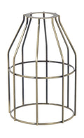 Antique Brass Finish Steel Wire Bulb Cage, Slip On Washer Type