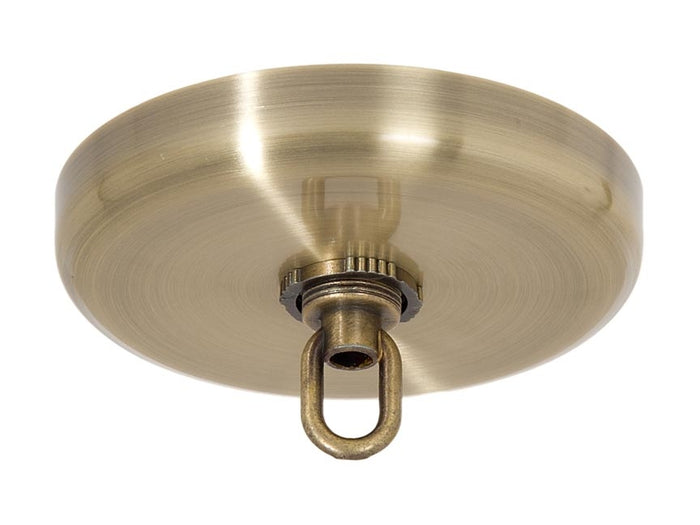 Antique Brass Finsh, Plain Rounded Ceiling Canopy Or Canopy Kit