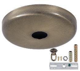Antique Brass Finsh, Plain Rounded Ceiling Canopy Or Canopy Kit