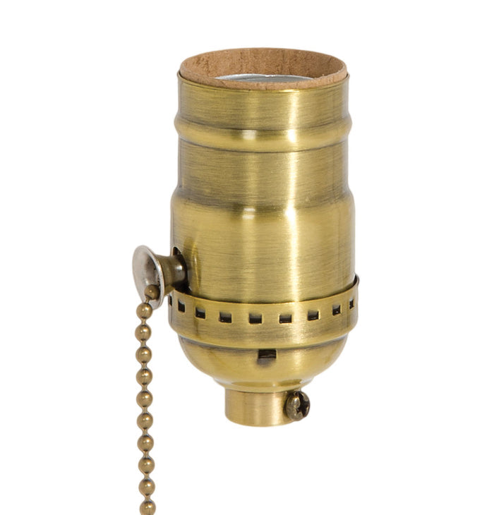 Antique Brass On-Off Pull Chain Socket