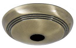 Antique Brass Screw Collar Ribbed Canopy Kits