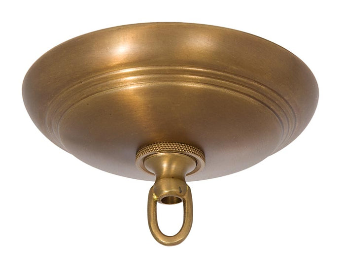 Antique Brass Solid Spun Brass Ribbed Canopy Kits (11734A)