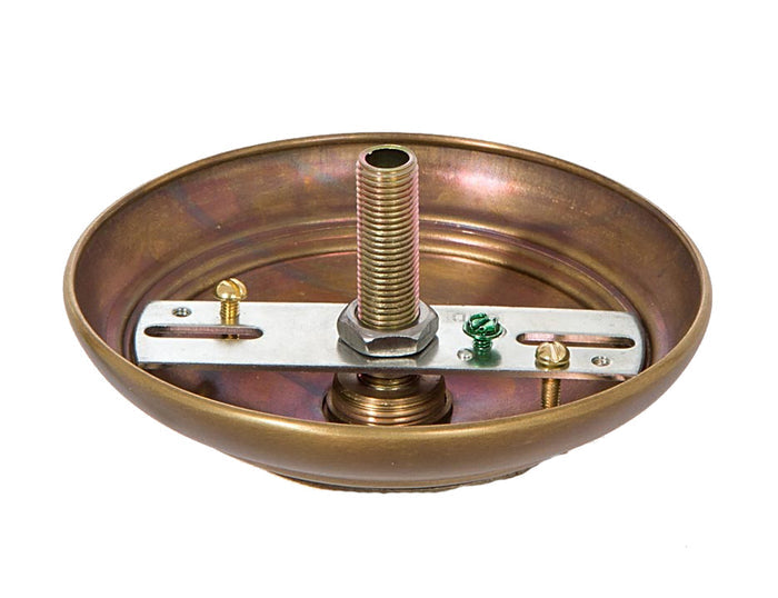 Antique Brass Solid Spun Brass Ribbed Canopy Kits (11734A)