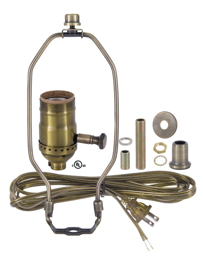 Antique Brass Table Lamp Wiring Kit With Full-range dimmer Socket