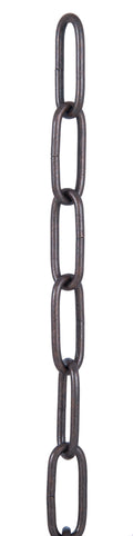 Antique Bronze 6 Gauge Straight Sided Oval Steel Chain