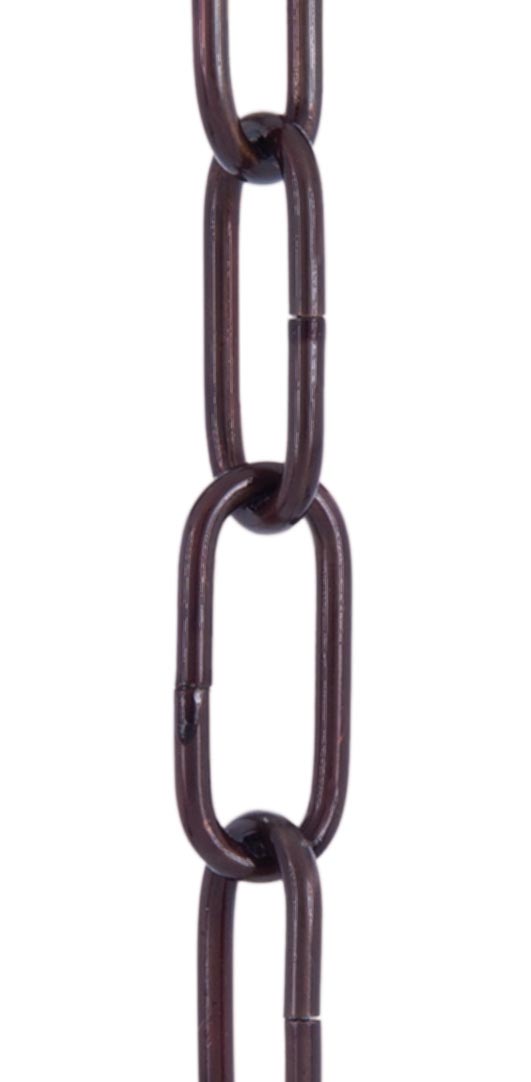 Antique Bronze Finish, 8 Gauge Straight Sided Oval Brass Lamp Chain