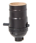 Antique BRONZE Finish Brass Early Electric Style Lamp Socket, Push-Thru, On/Off function, NO UNO Thread Shell