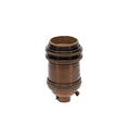 Antique Bronze Finish Heavy Turned Brass Keyless, Tall Socket w/Ground Screw Terminal (48264B)