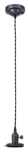 Antique Bronze Finish Industrial Style Pendant with Shade Holder