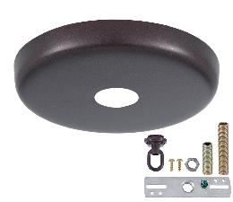 Antique Bronze Finish Plain Rounded Ceiling Canopy Or Canopy Kit