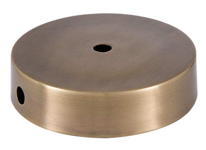 Antique Finish Disc Brass Lamp Base, Choice of Size 4 to 6" Dia.