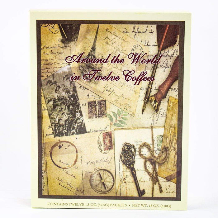Coffee Masters Coffee Beans Around The World In Twelve Coffees Gift Book displayed on a white background