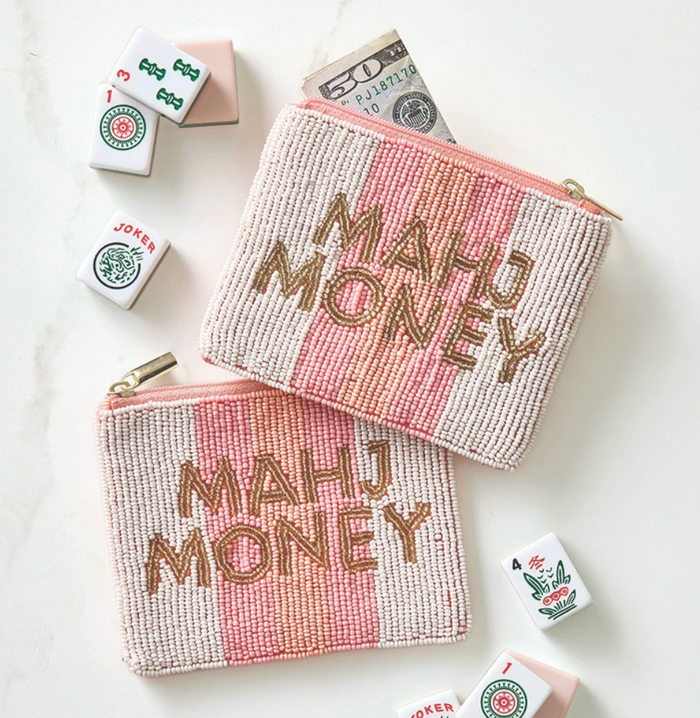 Beaded Pouch - Mahj Money