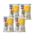 Set of 4 3.5 lb bags Big Train Blended Creme Cake Batter displayed on a white background