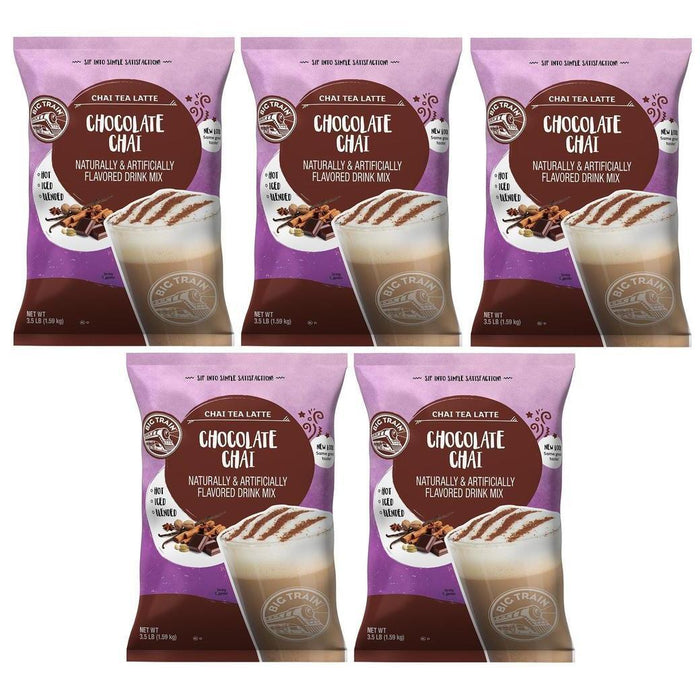 Big Train Chai Tea Latte Mix - 3.5 lb bags - Case of 5 - Single Flavor
