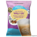 Packaging of Big Train Vanilla Chai Chai Tea Latte drink mix with a purple and blue design.