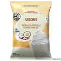Front view of 3.5 lb bag Big Train Dragonfly Blended Creme Coconut displayed on a white background
