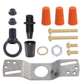 Black Finish Steel Ceiling Canopy Hardware Mount Kit