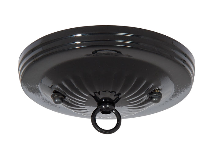 Black Finish Steel Ceiling Canopy Kit, 5-1/8" dia.