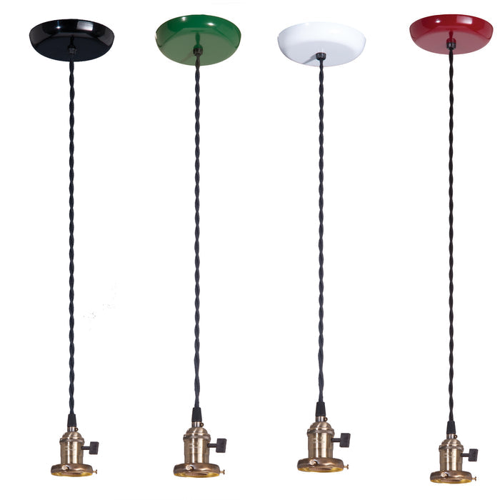 Black Industrial Style Pendants (less shade) (69141B)