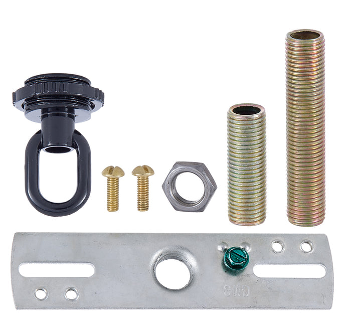 Black Screw Collar Loop Canopy Hardware Set