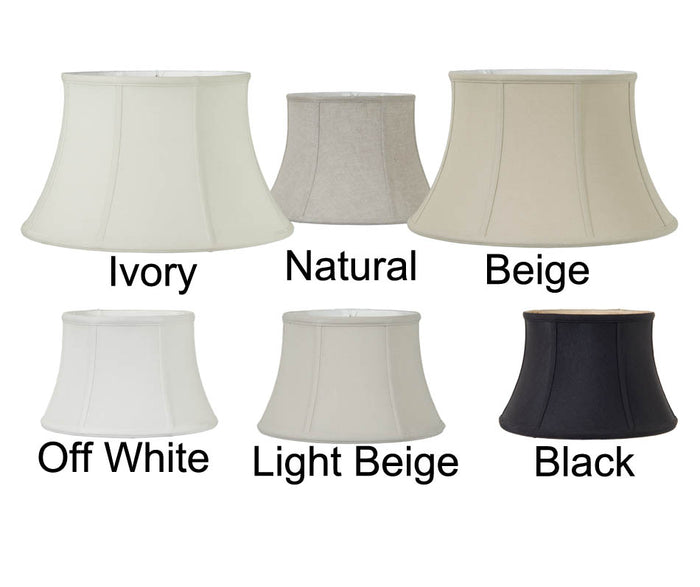 Light Beige Bridge UNO Shallow Drum Fine Linen Lamp Shades