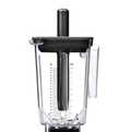 Blender pitcher with measurement markings on a white background