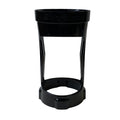 Black plastic Blendtec blender stand on a white background