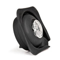 Black Blendtec Vented Gripper Lid for Twister Jars displayed diagonally on a white background