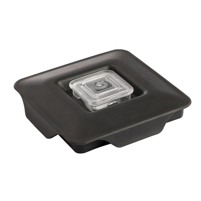 Black Blendtec Vented Latching Lid displayed on a white background