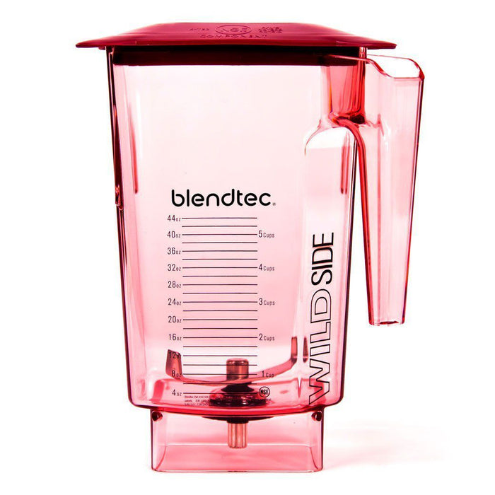 Red Blendtec WildSide+ Commercial Jar with Hard Lid displayed on a white background