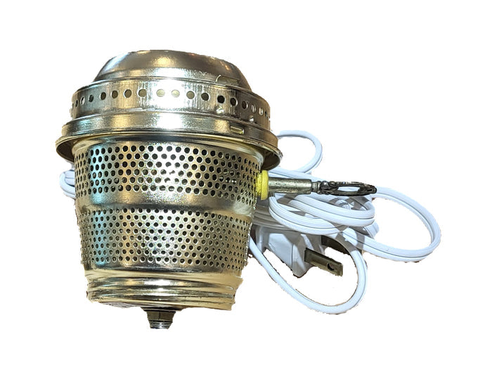 B&P Brand Electric Burner To Fit Aladdin Brand Lamps, Choice of Finish & Cord Color (30241)