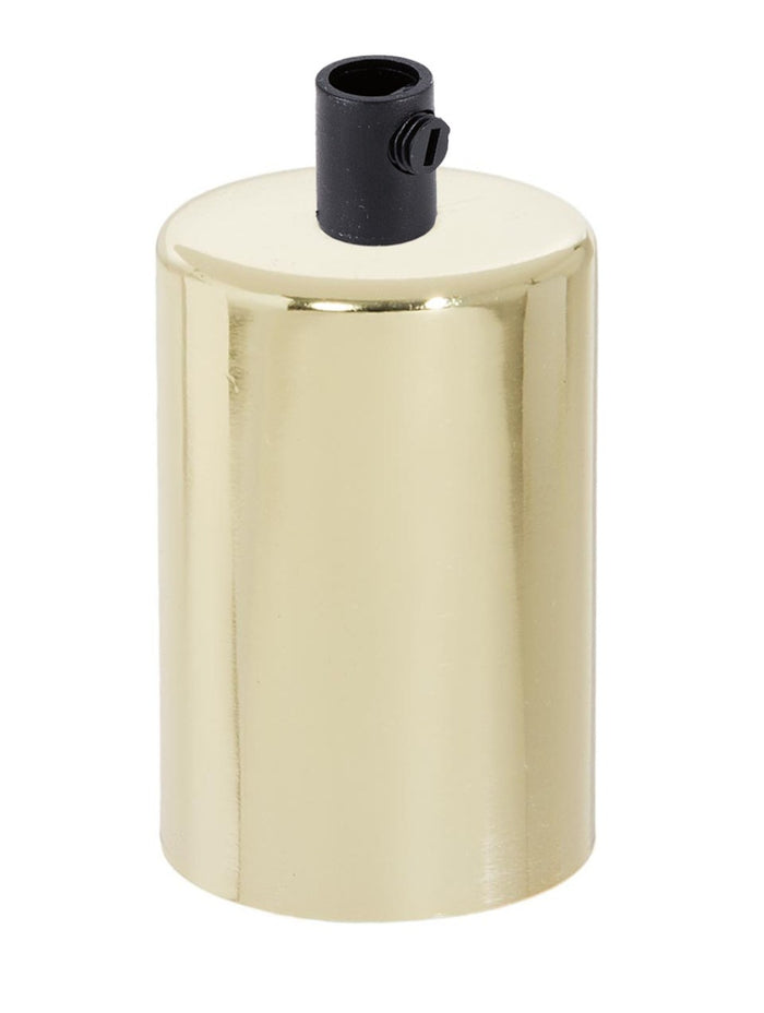 Brass Plated Finish Steel E-26 Lamp Socket Cup COMPLETE with Socket and Mounting Hardware