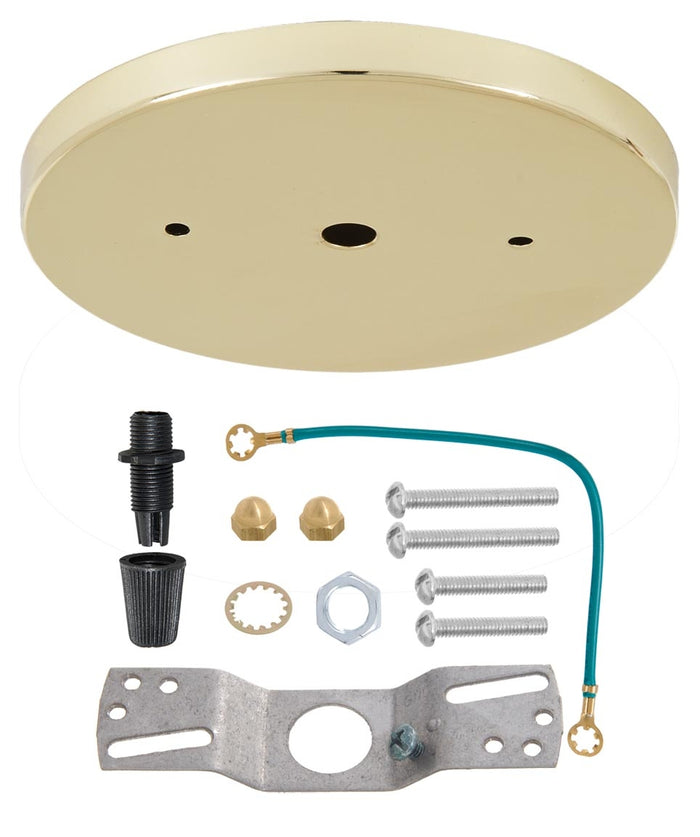 Brass Plated Modern Shallow Canopy Kit