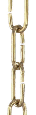 Brass Plated Steel, 10 Gauge Straight-Sided Chain