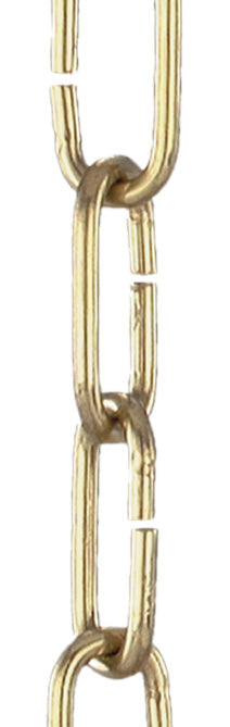 Brass Plated Steel, 10 Gauge Straight-Sided Chain