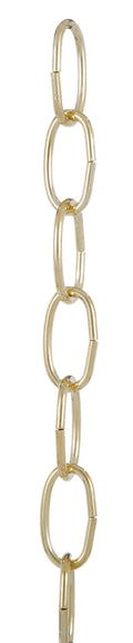 Brass Plated Steel, 8 Gauge Oval Chain