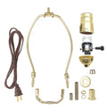 Brass Table Lamp Wiring Kit with 3-way Socket