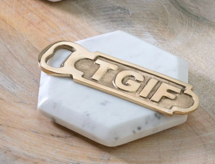 BRASS T.G.I.F BOTTLE OPENER