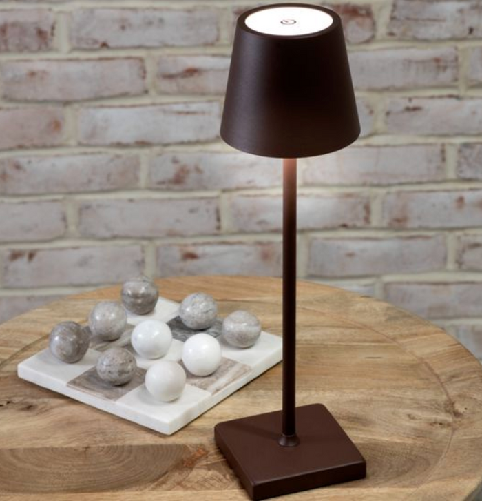 Brown LED wireless table lamp