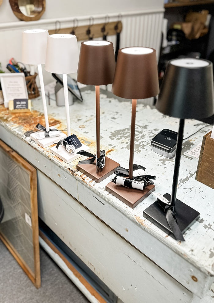 Brown LED wireless table lamp