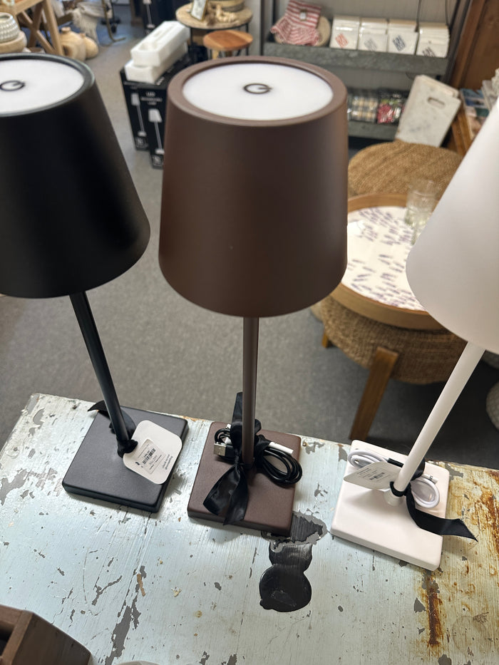 Brown LED wireless table lamp